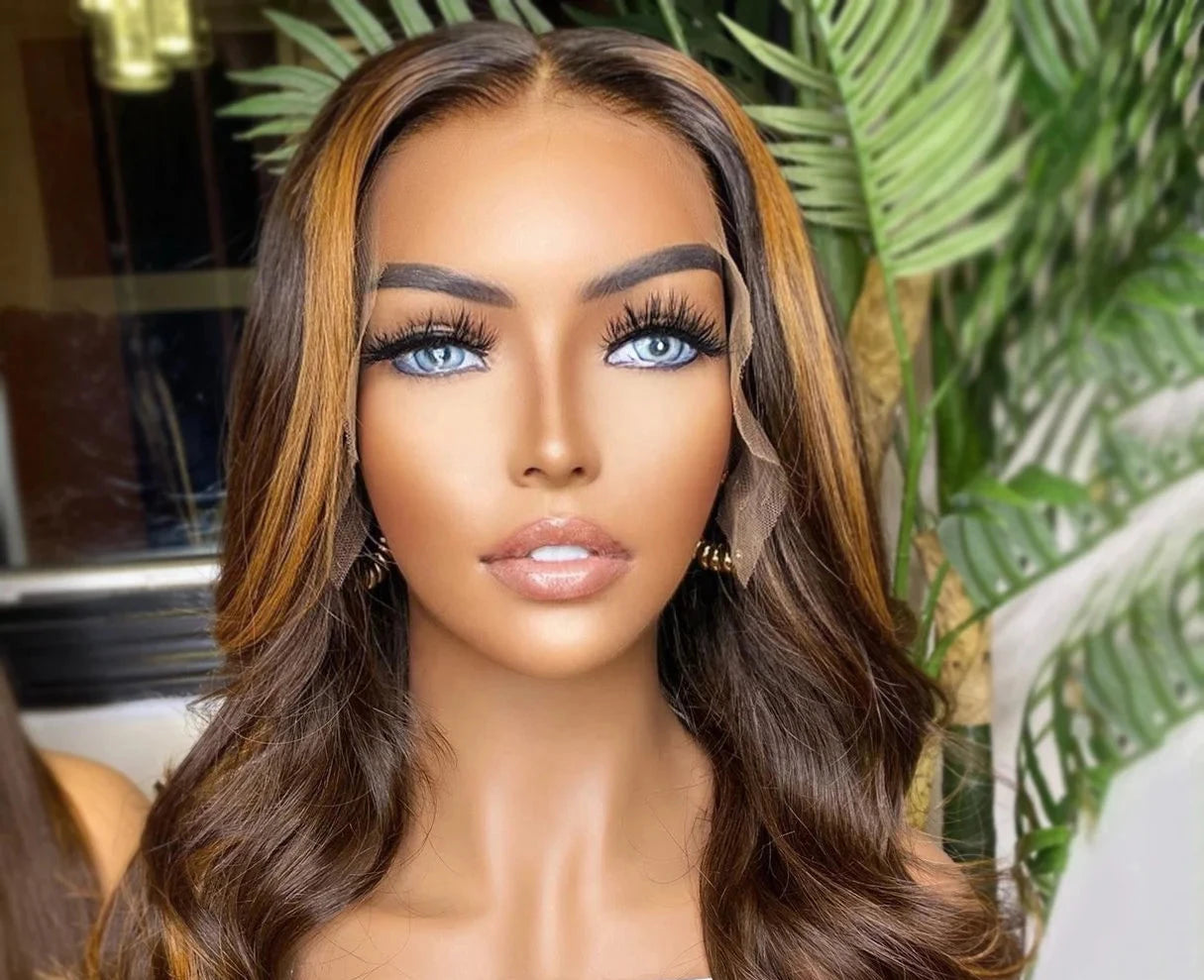 OhSoCandi Highlight Brown Lace Frontal Wig